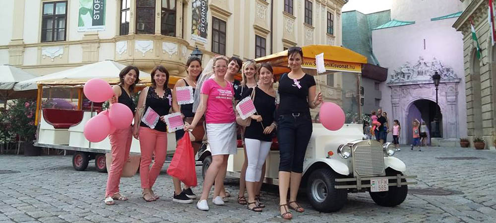 Bachelorette party with electric car
